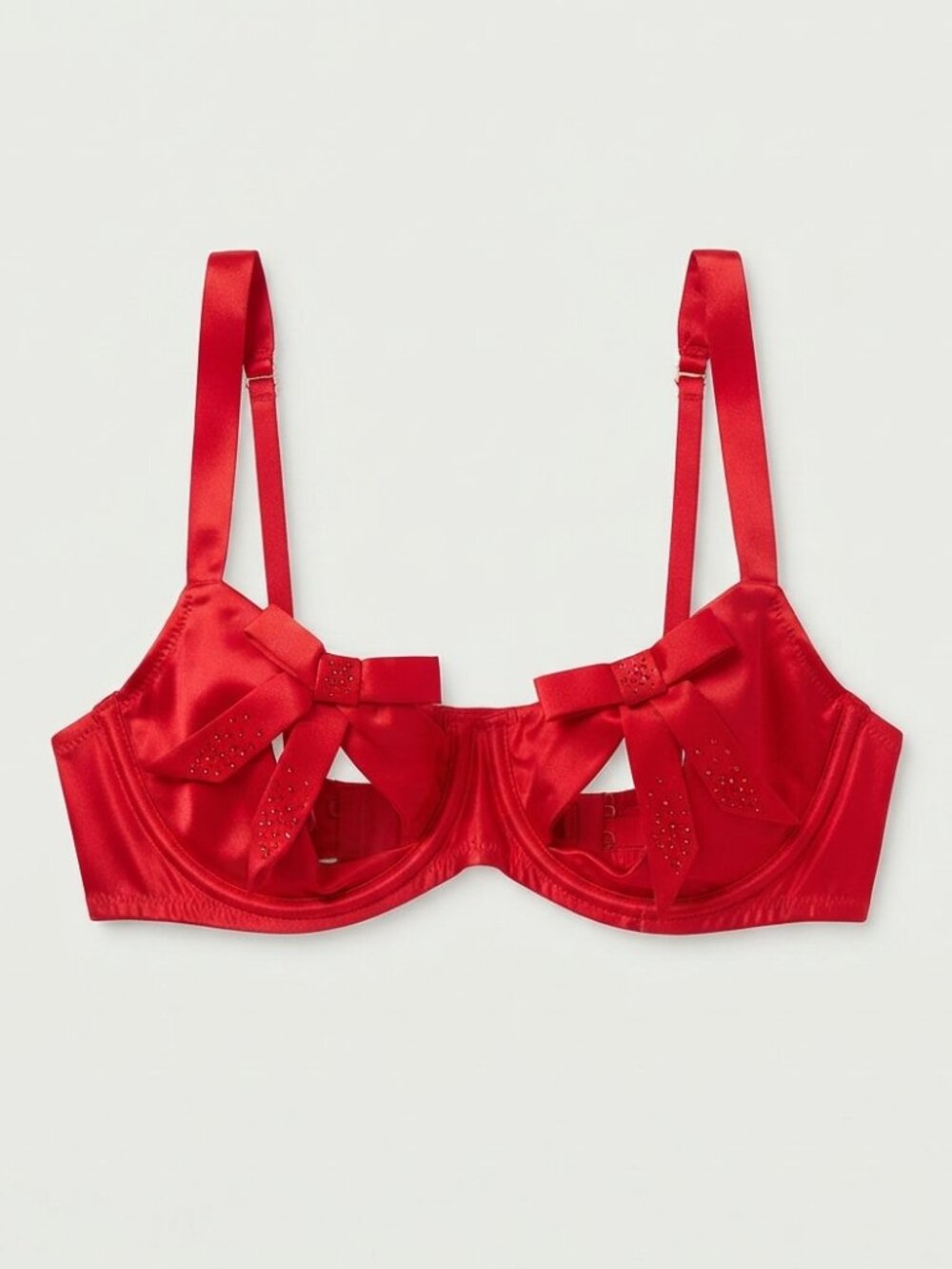 New! Victoria’s Secret Wicked Twinkle Bows Balconette Bra Small 34693